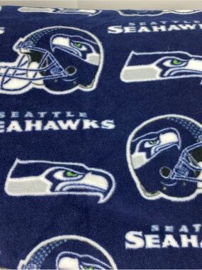 Seattle Seahawks Fleece Fabric 3.25 Yrd By 64” 2012 New 12th Man
